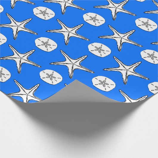 Starfish Sand Dollar Muster Geschenkpapier (Ecke)