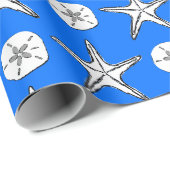 Starfish Sand Dollar Muster Geschenkpapier (Rolleneckpunkt)