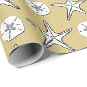 Starfish Sand Dollar Muster Geschenkpapier (Rolleneckpunkt)