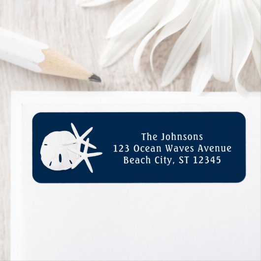 Starfish Sand Dollar Navy Blau (Insitu)