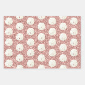 Starfish Sand Dollar Rose Gold Pink Weihnachten Geschenkpapier Set (Vorderseite 2)