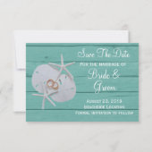 Starfish Sand Dollar Save the Date Hochzeit (Vorderseite)
