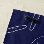 Starfish & Sand Dollar Strandtuch mit Text (Beispiel)