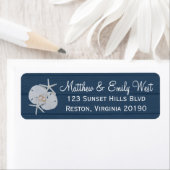 Starfish Sand Dollar Wedeladressen Labels (Insitu)