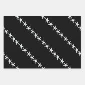 Starfish Sand Dollars Neutral Black Gray Geschenkpapier Set (Vorderseite 2)