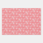 Starfish Sand Dollars Pink Girly Seashells Geschenkpapier Set (Vorderseite)