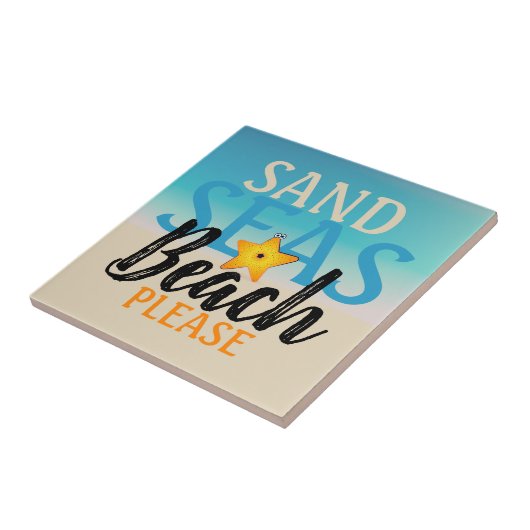 Starfish Sand Seas Beach Fliese (Seite)