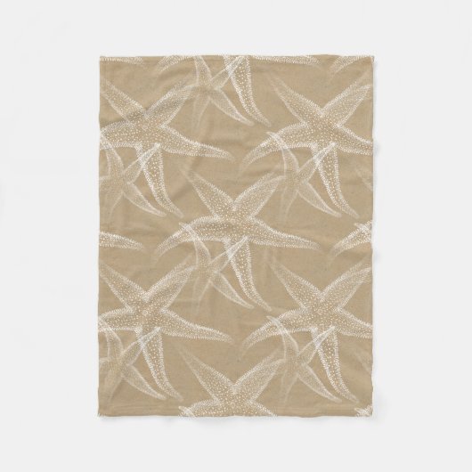 Starfish-Sand-Strand-Fleece-Decke Fleecedecke (Vorderseite)