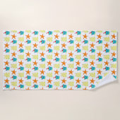 Starfish Sandcastle Beach Pail Sommerferien Toy Strandtuch (Vorderseite)