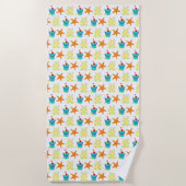 Starfish Sandcastle Beach Pail Sommerferien Toy Strandtuch (Vorderseite)