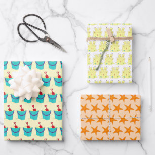 Starfish Sandcastle Sand Toys Sommer Fun Beach Geschenkpapier Set