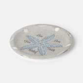 Starfish Sandollar Party Plate Pappteller (Schrägansicht)