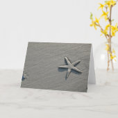 Starfish Sandstrand-Foto Karte (Gelbe Blume)