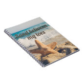 Starfish Sandy Beach Sand zwischen Zehen Notizblock (Rechte Seite)