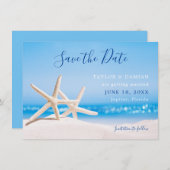 Starfish Save the Date am Strand Sand (Vorne/Hinten)