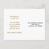 Starfish Save the Date Ankündigungspostkarte (Rückseite)