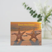 Starfish Save the Date Ankündigungspostkarte (Stehend Vorderseite)