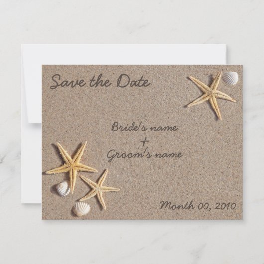Starfish Save the Date Einladungen (Vorderseite)
