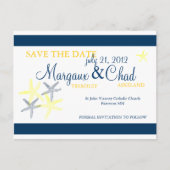 Starfish Save the Date Postkarte (Vorderseite)