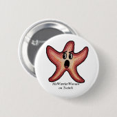 Starfish schockiert, MeWarriorFrau auf Twitch Button (Vorne & Hinten)