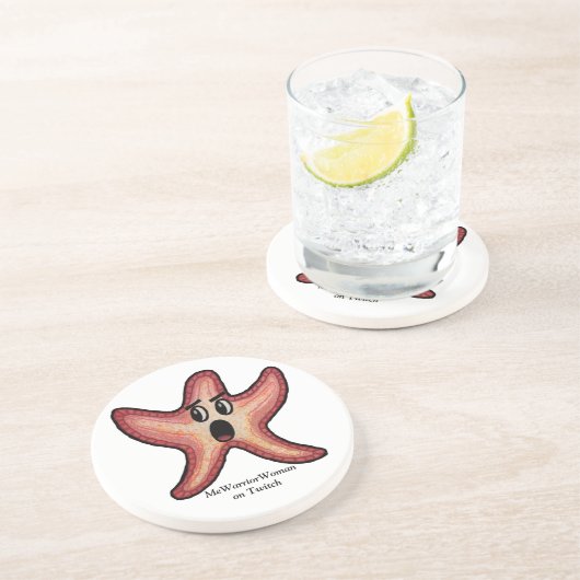 Starfish schockiert, MeWarriorFrau auf Twitch Getränkeuntersetzer (Seite)
