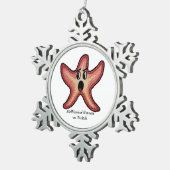 Starfish schockiert, MeWarriorFrau auf Twitch Schneeflocken Zinn-Ornament (Rechts)