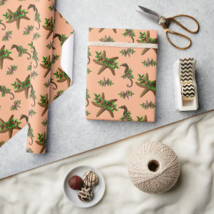Starfish Sea Horses Muster Weihnachten Geschenkpapier