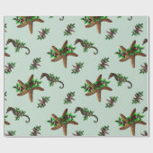 Starfish Sea Horses Muster Weihnachten Geschenkpapier (Flach)