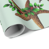 Starfish Sea Horses Muster Weihnachten Geschenkpapier (Rolleneckpunkt)
