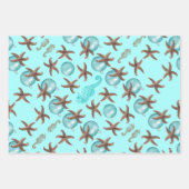 Starfish Sea Horses Weihnachtsgeschenk Wrapping Sh Geschenkpapier Set (Vorderseite 3)