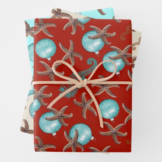 Starfish Sea Horses Weihnachtsgeschenk Wrapping Sh Geschenkpapier Set (Beispiel)