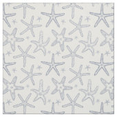 Starfish Sea Life Blau und Weiß Muster Stoff (Muster)