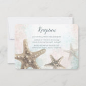 Starfish Sea Nautical Beach Wedding Empfang Card RSVP Karte (Vorderseite)