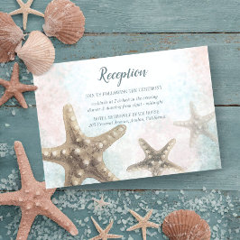 Starfish Sea Nautical Beach Wedding Empfang Card RSVP Karte