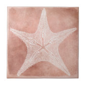 Starfish - Sea Star in Coral Peach Fliese (Vorderseite)