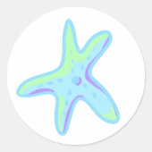 Starfish - Sea Star in Pastellfarben Runder Aufkleber (Vorderseite)