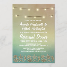 Starfish + Seashell Probe Dinner Einladungen