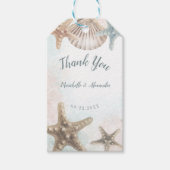 Starfish Seashell Tropical Beach Wedding Gefallen Geschenkanhänger (Vorderseite)