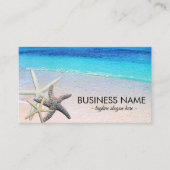 Starfish Seashells auf Beautiful Beach Custom Visitenkarte (Vorderseite)