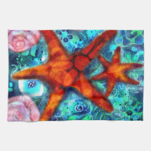 Starfish Seashells Beach Coastal Nautic Abstrakt