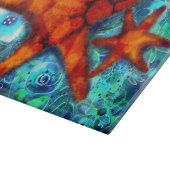 Starfish Seashells Beach Coastal Nautic Abstrakt Schneidebrett (Ecke)