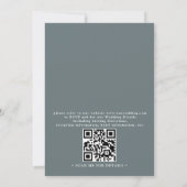 Starfish Seashells Tropical Beach QR Code Wedding Einladung (Rückseite)