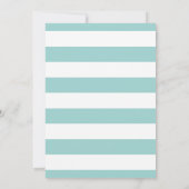 Starfish & Seashells Türkis Blue Baby Dusche Einladung (Rückseite)