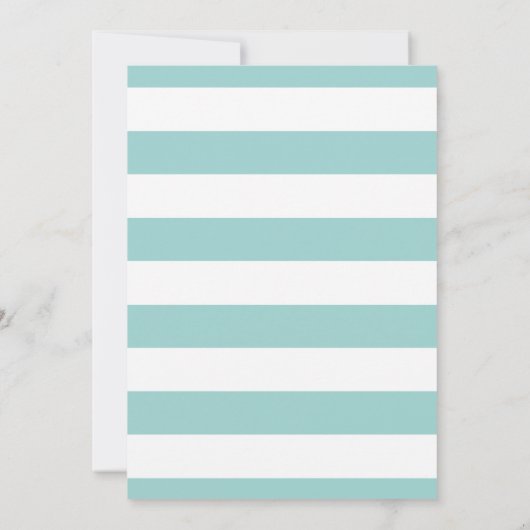 Starfish & Seashells Türkis Blue Baby Dusche Einladung (Rückseite)