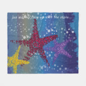 Starfish Seastar Fleecedecke (Vorderseite (Horizontal))