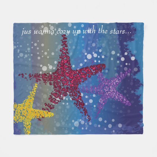 Starfish Seastar Fleecedecke (Vorderseite (Horizontal))