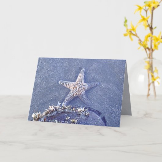 Starfish Semi getersed Card Karte (Gelbe Blume)