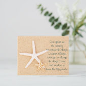 Starfish Serenity Gebet Postkarte (Stehend Vorderseite)