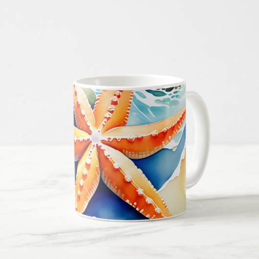 Starfish Serenity Kaffeetasse (VorderseiteRechts)