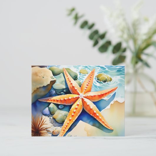 Starfish Serenity Postkarte (Stehend Vorderseite)
